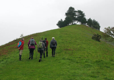 Photo of walkers climbing Colmers Hill – May 1, 2024