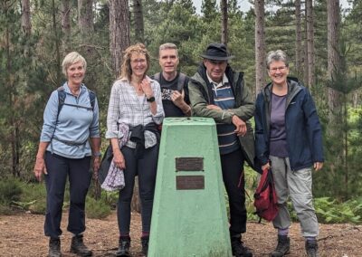 Photo of walkers at Gore Heath Trig Point – June 15, 2024