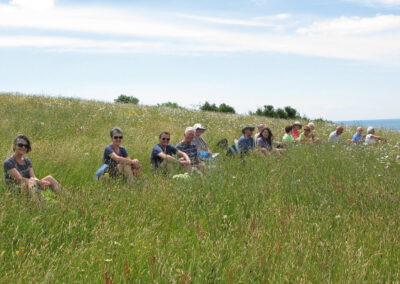 Photo of walkers on rest break – June 19, 2024