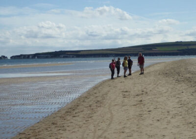 Photo of walkers on Studland beach – September 14, 2024