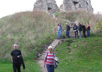 Photo of walkers leaving Christchurch Castle – September 28, 2024