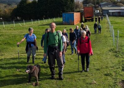 Photo of walkers on the Swanage to Corfe Castle linear walk – October 26, 2024