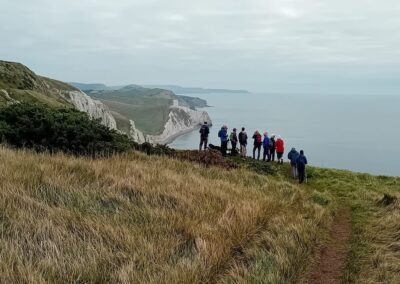 Photo taken from the clifftop at White Nothe looking eastwards – October 30, 2024