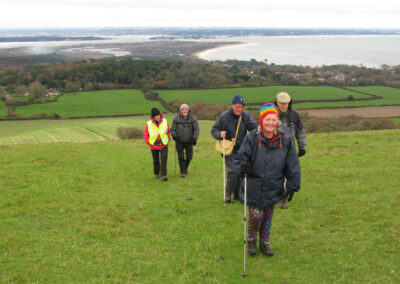 Walkers on the ascent of Woodhouse Hill – November 27, 2024