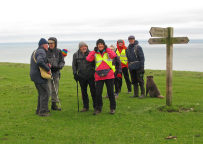 Walking group at the top of Ballard Down – November 27, 2024