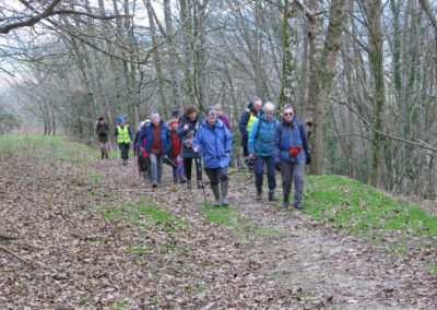 Photo of walkers on the ascent of Brenscombe Hill – December 11, 2024