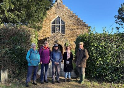 Photo of walkers outside St James' Church, Alderholt – December 14, 2024