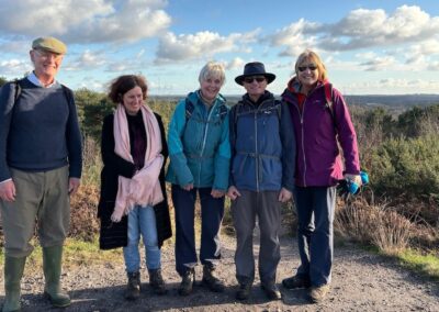 Photo of walking group in the December sunshine – December 14, 2024