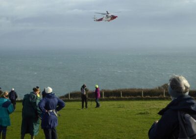 Photo of the Coastguard helicopter above the cliffs – December 31, 2024