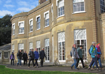 Photo of group passing Upton House – January 11, 2025