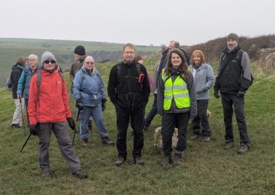 Group photo taken on the route from Worth Matravers – January 18, 2025