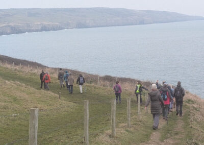 Photo of the cliffs along to coast towards Anvil Point – January 18, 2025