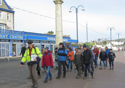 Photo of walkers setting off from Share Road, Swanage – February 5, 2025