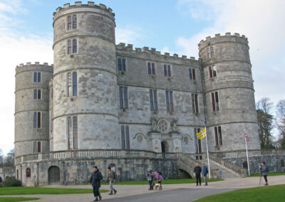 Photo of walkers outside Lulworth Castle – February 9, 2025