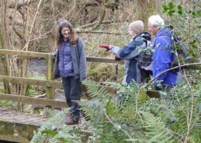 Photo of walkers crossing a bridge near Kimmeridge Quarry – February 15, 2025