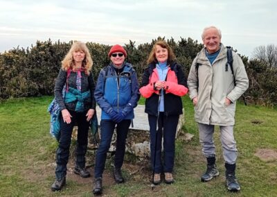 A group photo taken at the top of Swyre Head – February 19, 2025