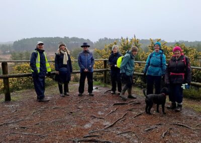 Group photo taken at the Lookout in Wareham Forest – February 26, 2025